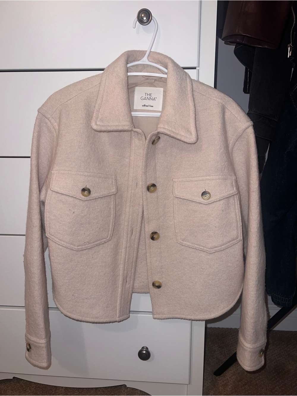Wilfred The Ganna Pinkish Cream Teddy Jacket